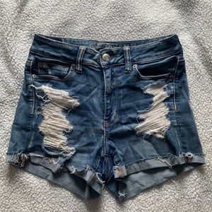 American Eagle high rise next level stretch Jean shorts, size 8